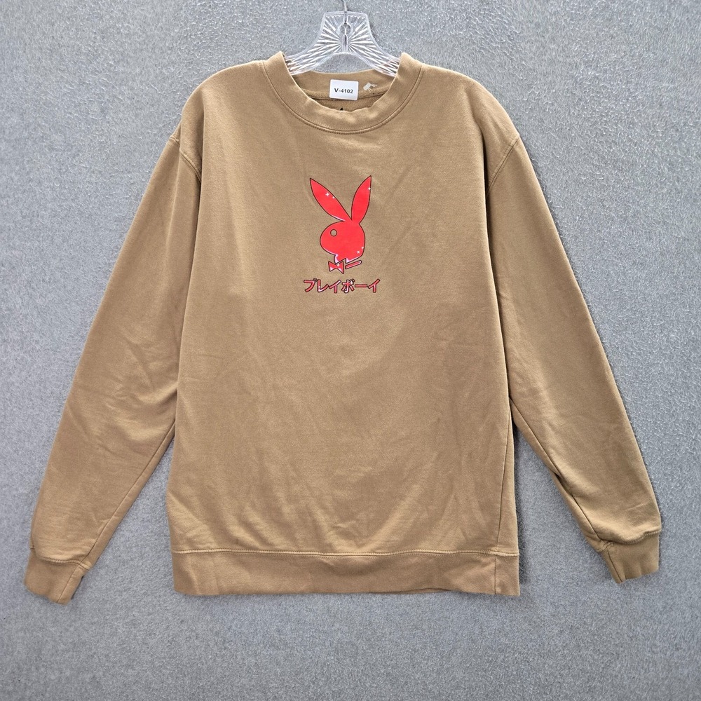 Playboy x Color Bars Men Sweatshirt Large Brown Ace Of‎ Hearts Anime Tokyo Japan